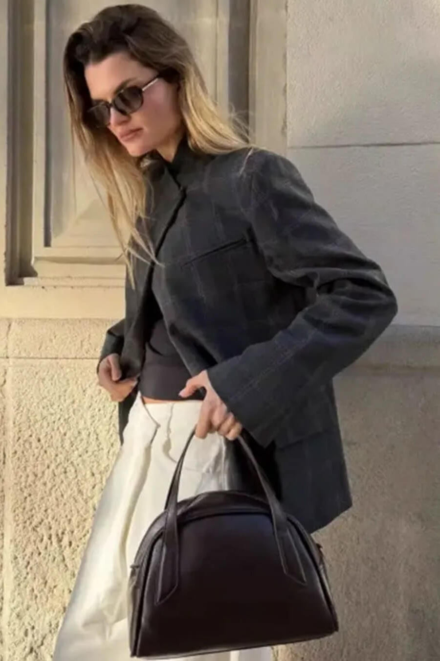ZEYA - Selene Plaid Blazer Jacket