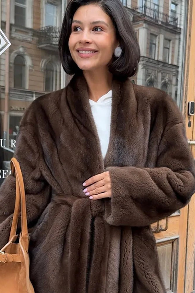 ZEYA - Seve Belted Faux Fur Jacket