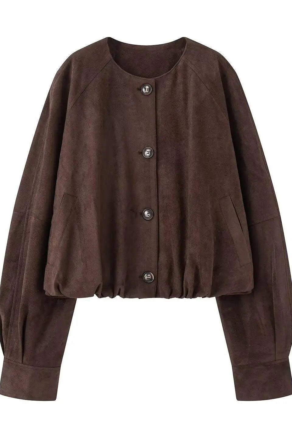 ZEYA - Sheena Button Vegan Leather Jacket