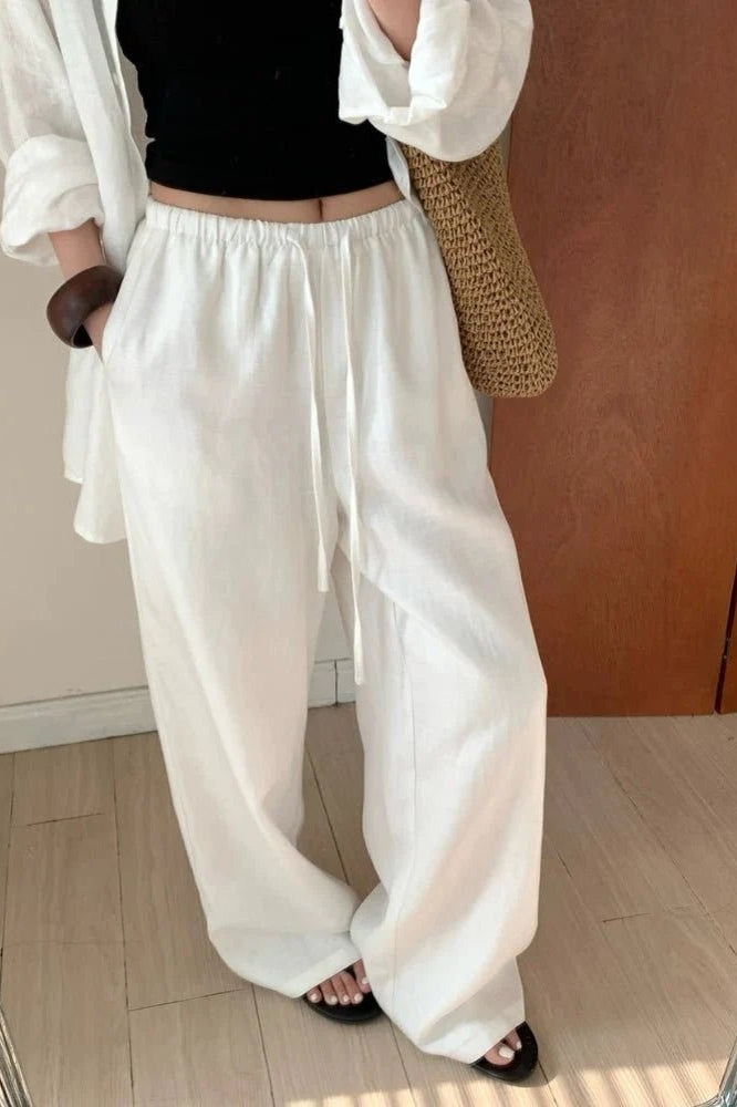 ZEYA - Shiela Wide Leg Linen Pants