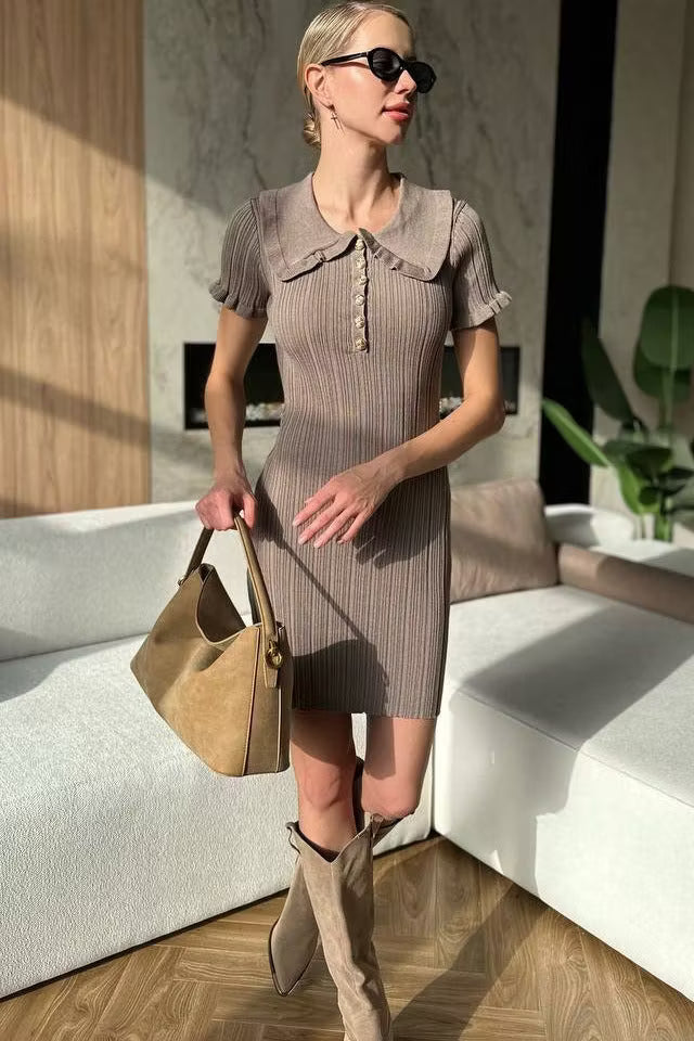 Sophia Cable-Knit Sweater Dress