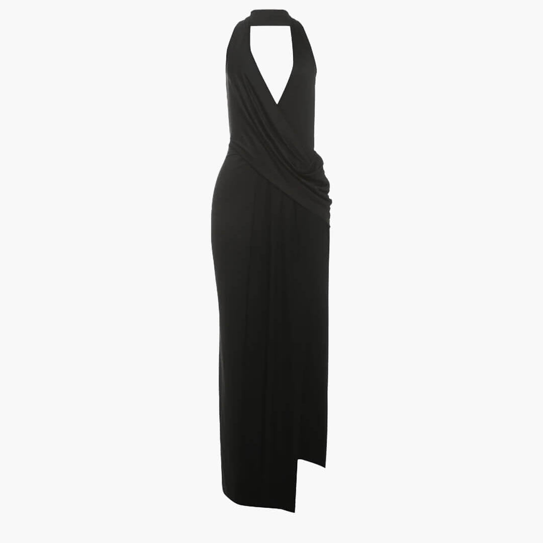 ZEYA - Sophia Deep Neck Maxi Dress