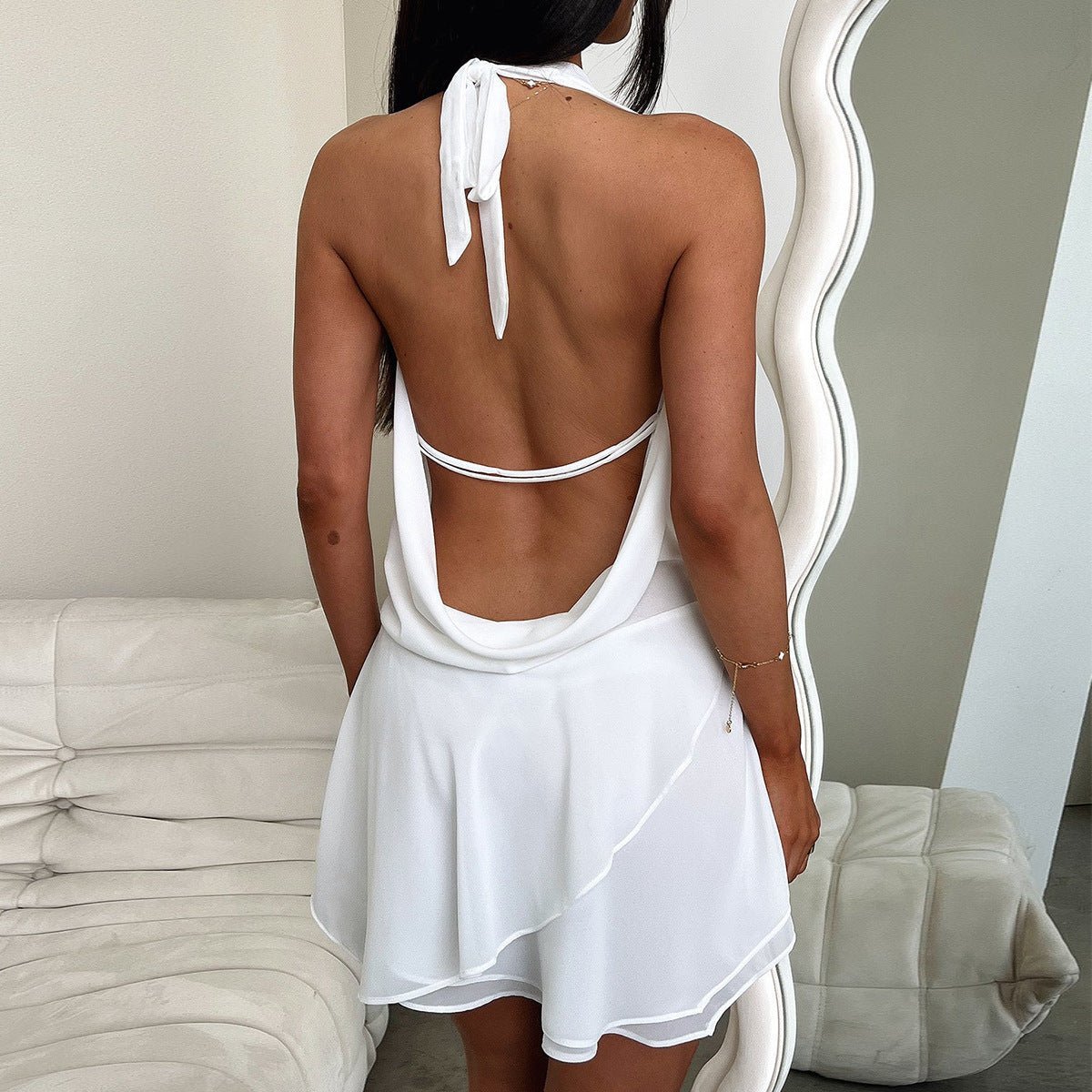 ZEYA - Sophia Halter Backless Mini Dress