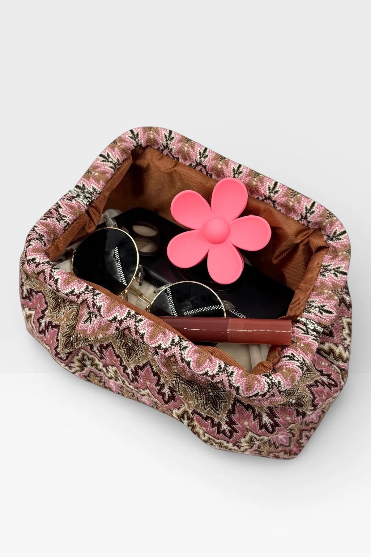 ZEYA - Sophia Jacquard Pleated Clutch