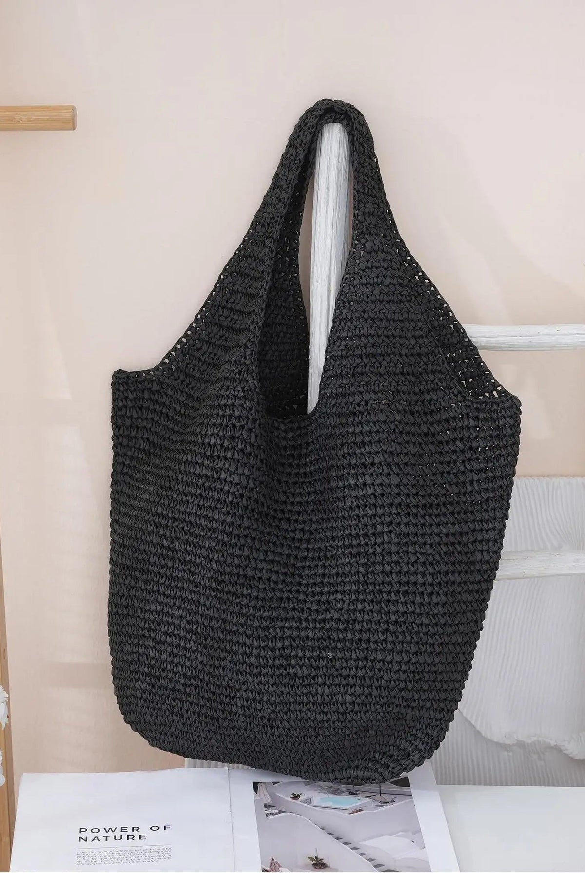 ZEYA - Svea Woven Rattan Tote Bag
