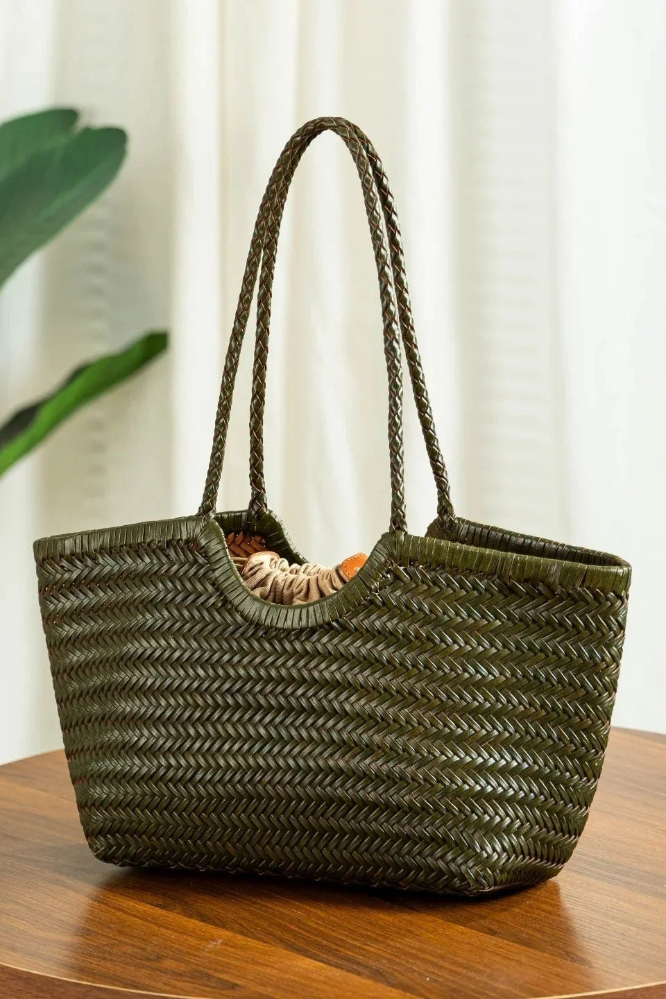 ZEYA - Tatum Handwoven Leather Tote Bag