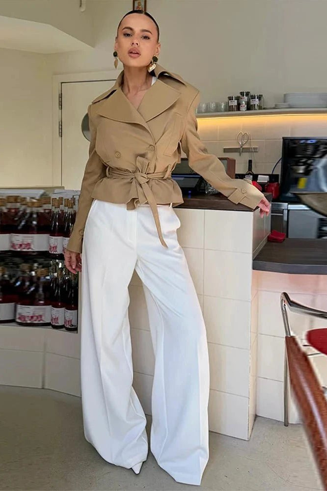 ZEYA - Teresa Lace-Up Cropped Trench