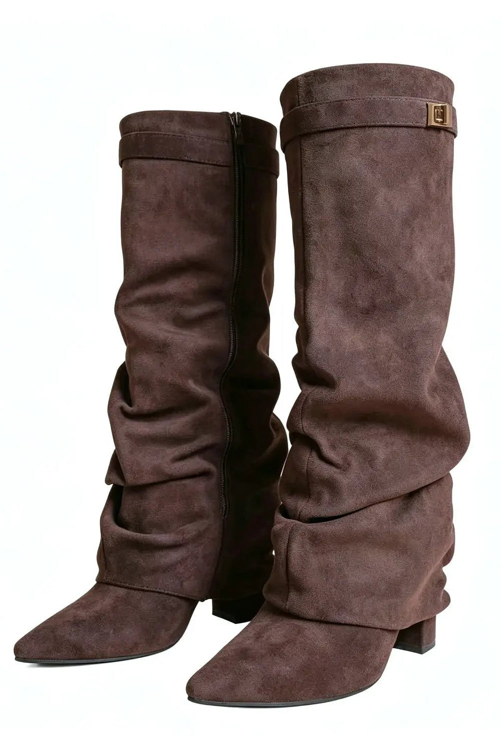 ZEYA - Teresa Slouchy Pointed Knee High Boots