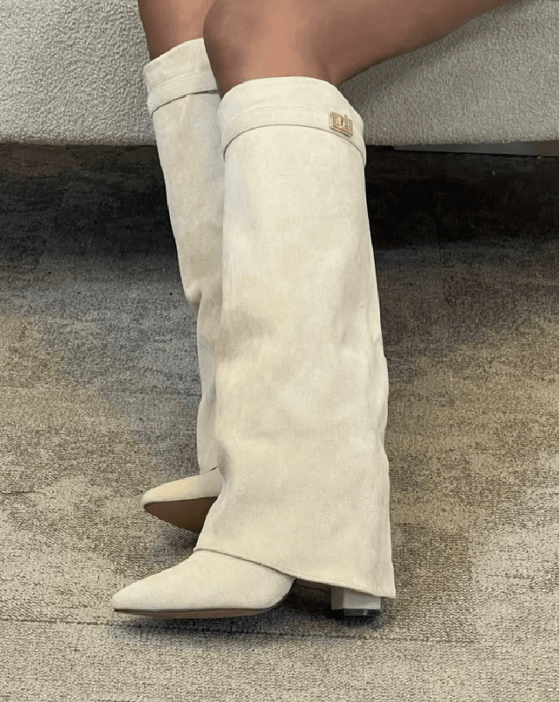 ZEYA - Teresa Slouchy Pointed Knee High Boots