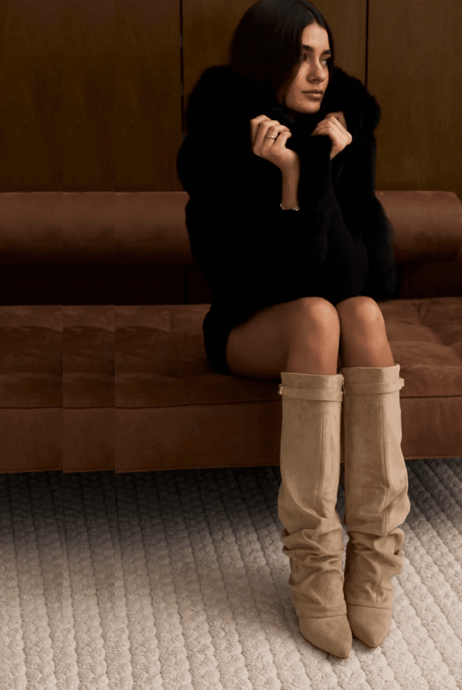 ZEYA - Teresa Slouchy Pointed Knee High Boots