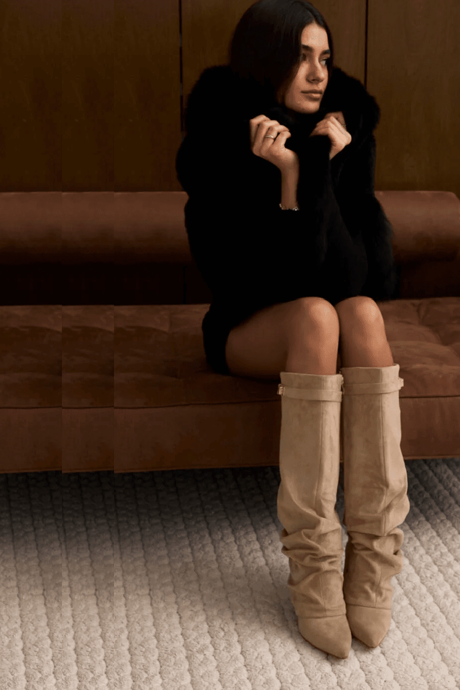ZEYA - Teresa Slouchy Pointed Knee High Boots