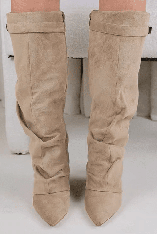 ZEYA - Teresa Slouchy Pointed Knee High Boots