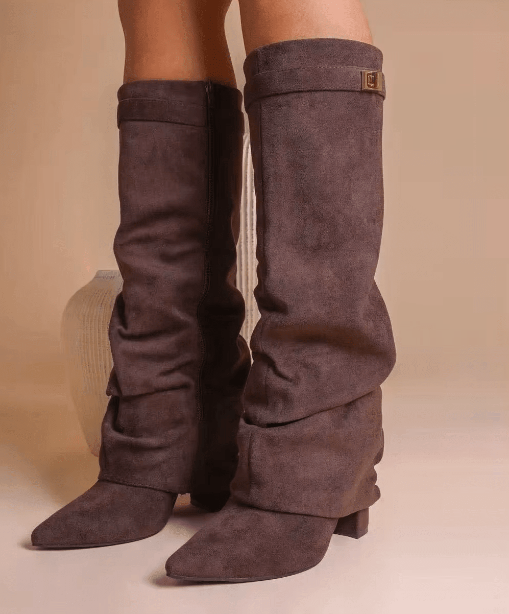 ZEYA - Teresa Slouchy Pointed Knee High Boots