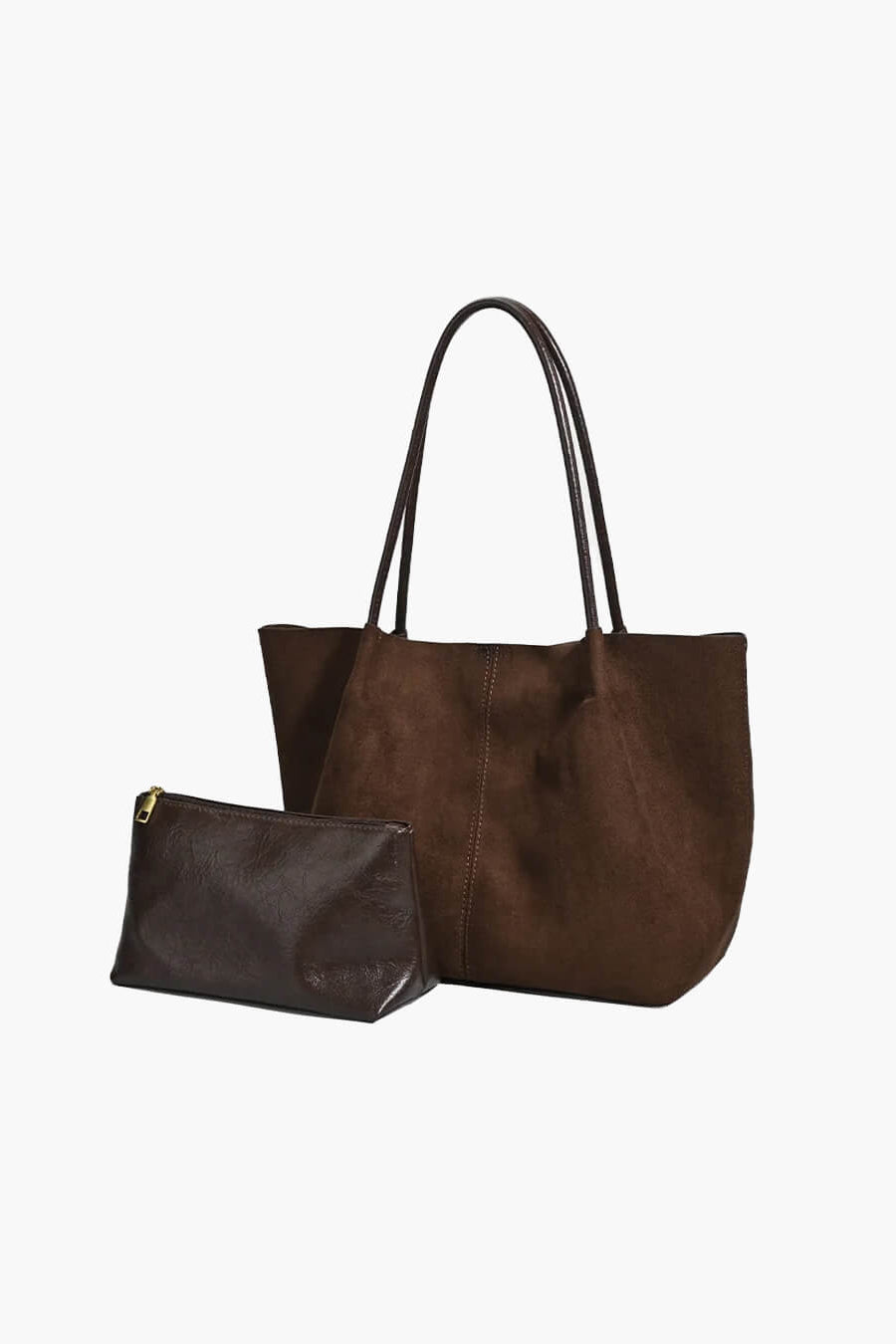 ZEYA - Tessa Suede Tote Bag with Pouch