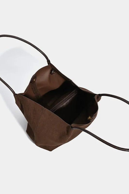 ZEYA - Tessa Suede Tote Bag with Pouch