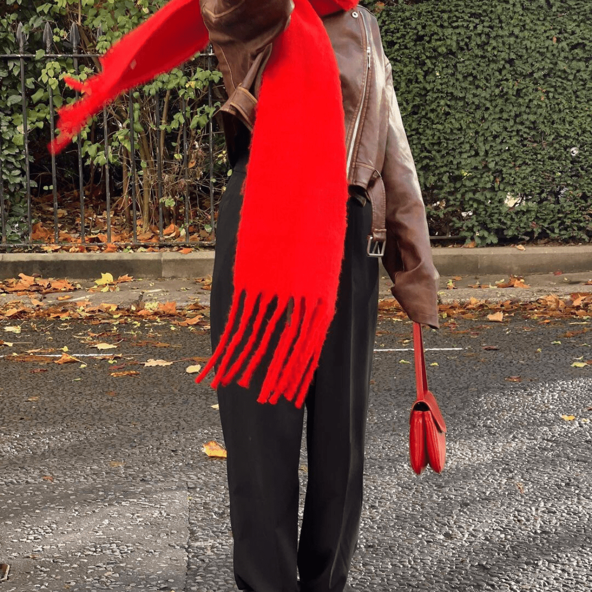 ZEYA - Thigh - Length Chunky Knit Scarf