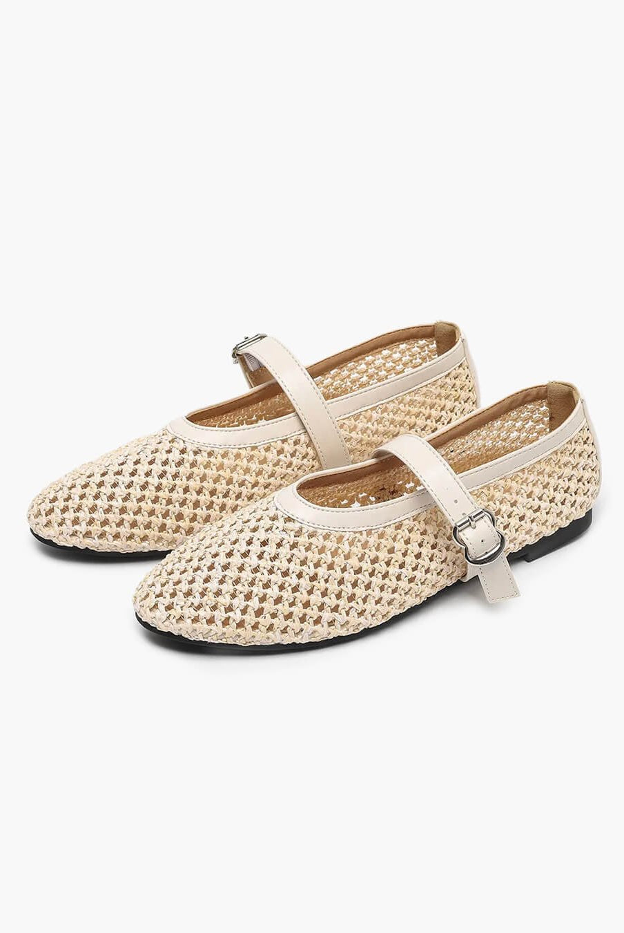 ZEYA - Veda Hollow Weave Mary Jane Flats