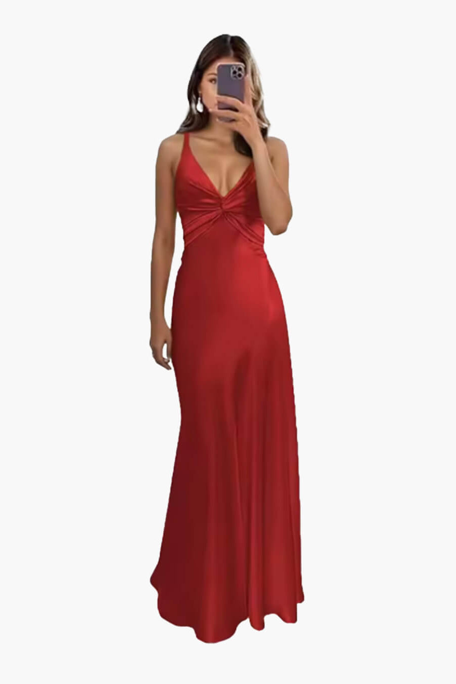 ZEYA - Venus Satin Open Back Maxi Dress