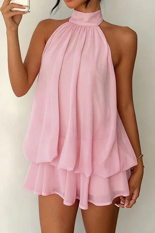 ZEYA - Viviana Halter Backless Mini Dress