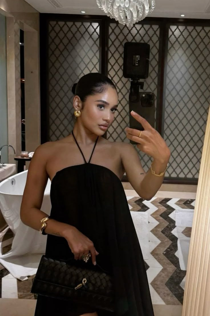 ZEYA - Yasmin Backless Halter Mini Dress