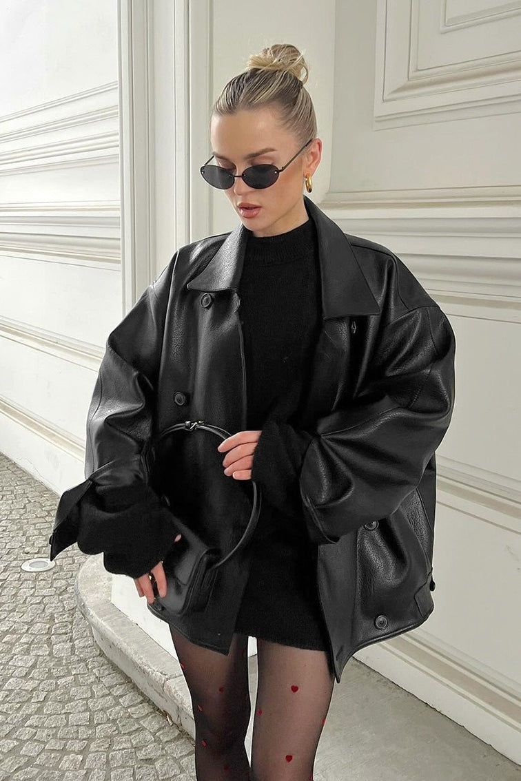 Manteau Helen vintage en similicuir