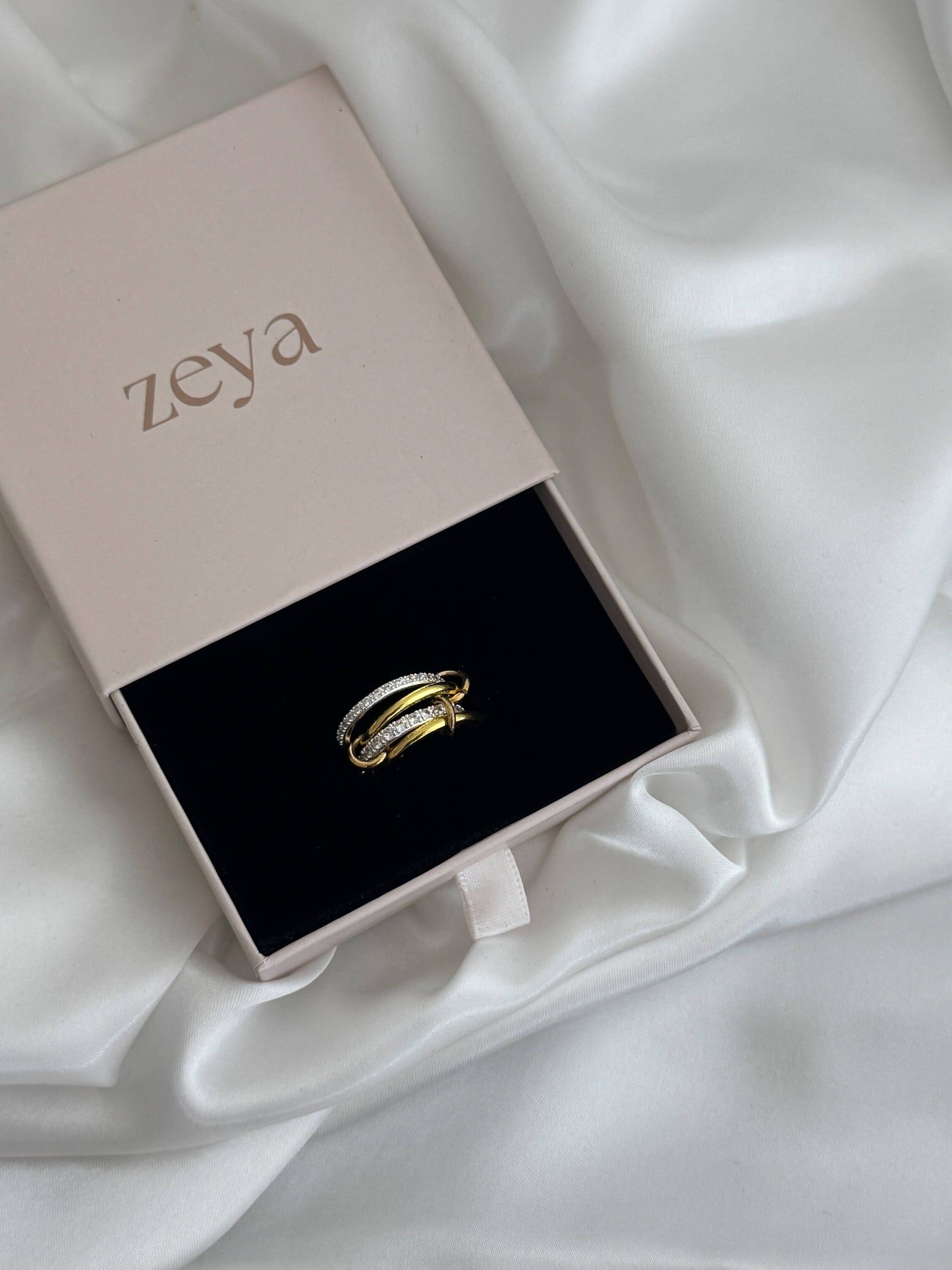 Bague Empilée Ramona en Strass