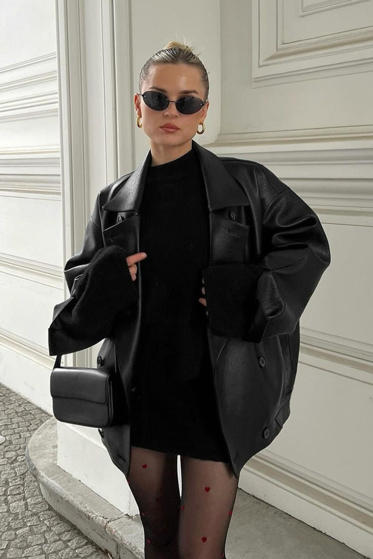Manteau Helen vintage en similicuir