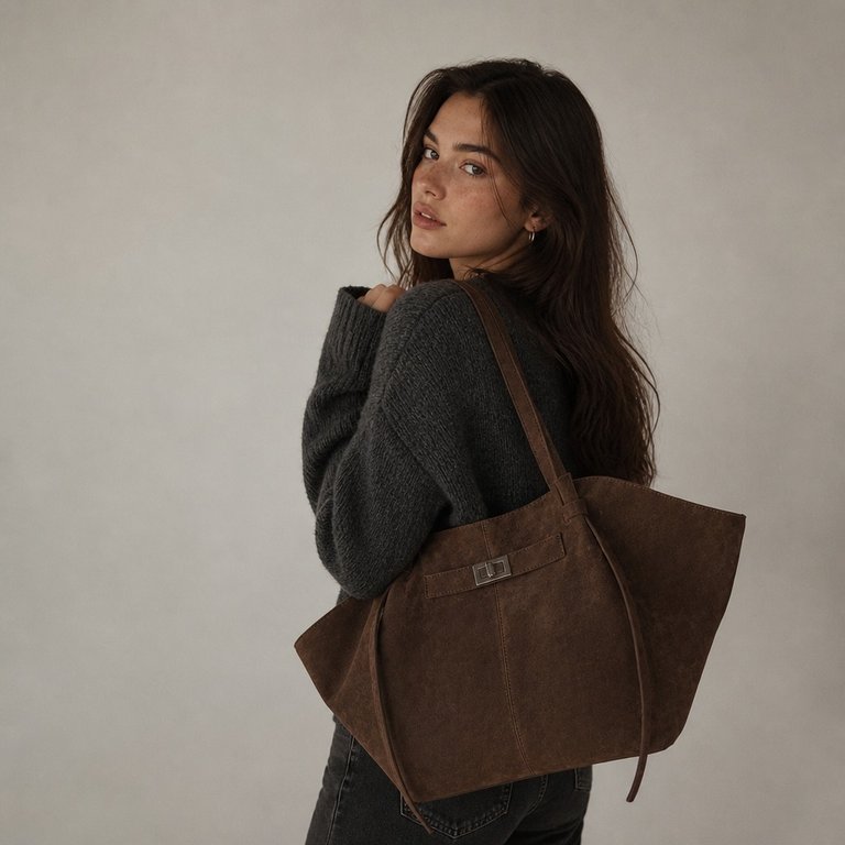 Sac cabas en daim Nora Bat-Wing