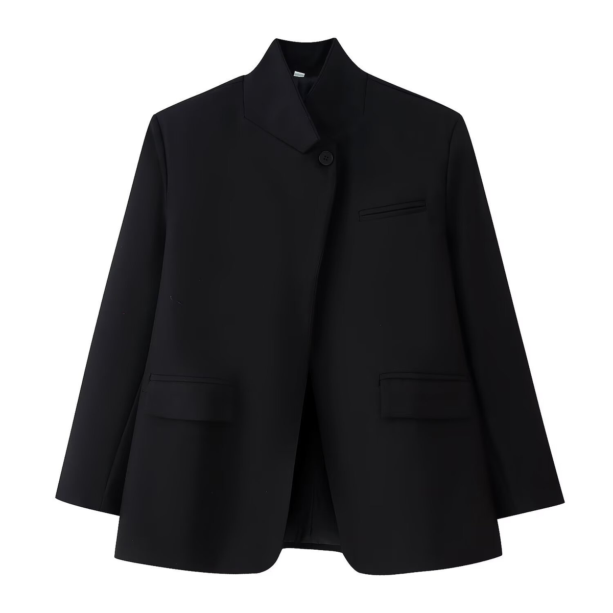 Melanie Plaid Stand Collar Blazer