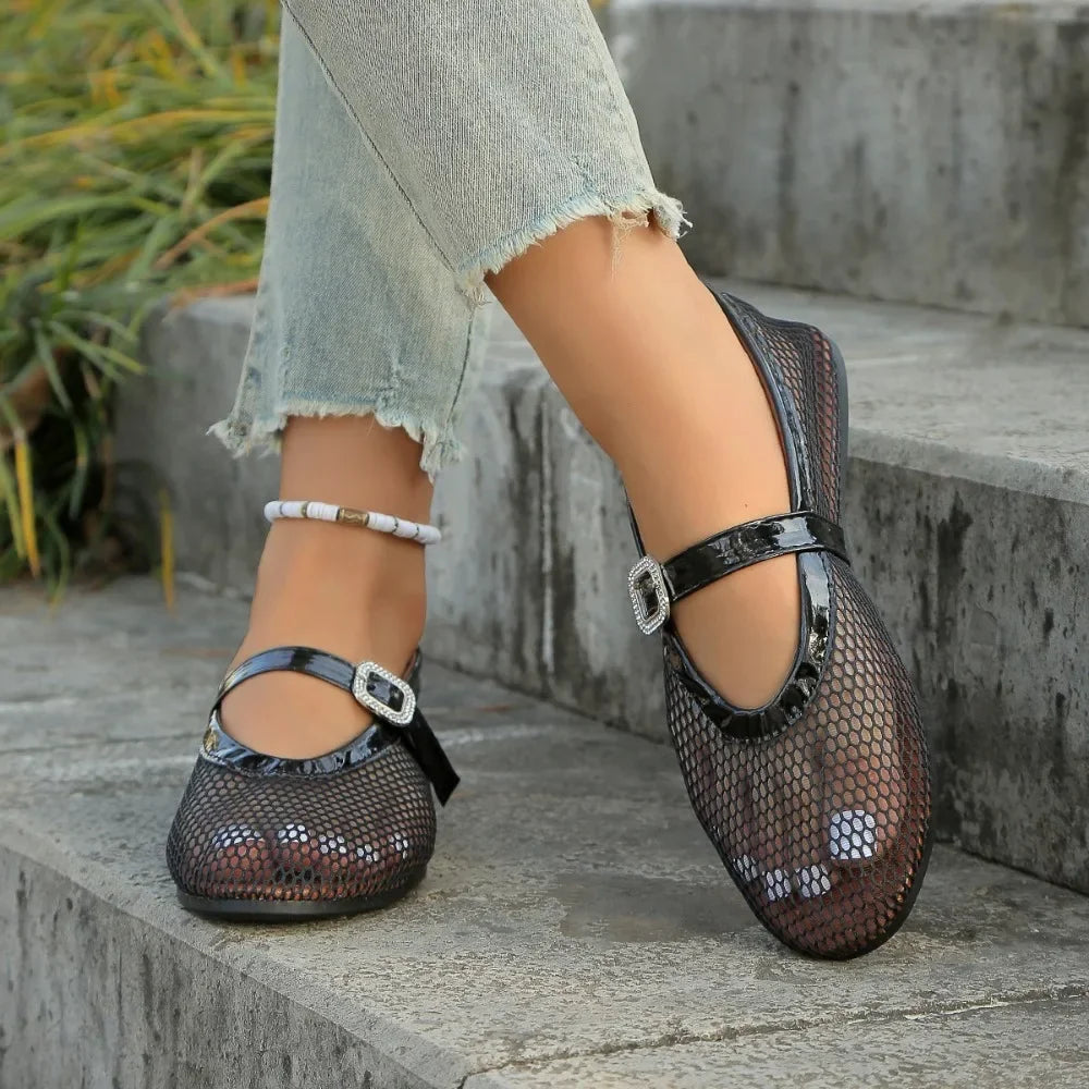 Ballerines Mary Jane en mesh Kenza