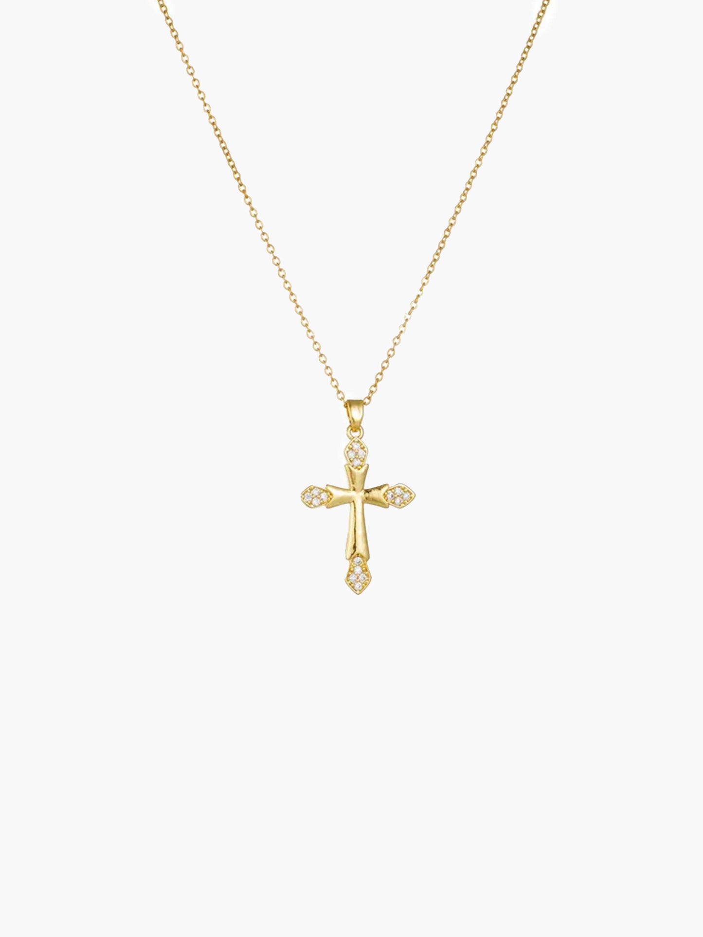 Collier Pendentif Croix en Zircon Lucy