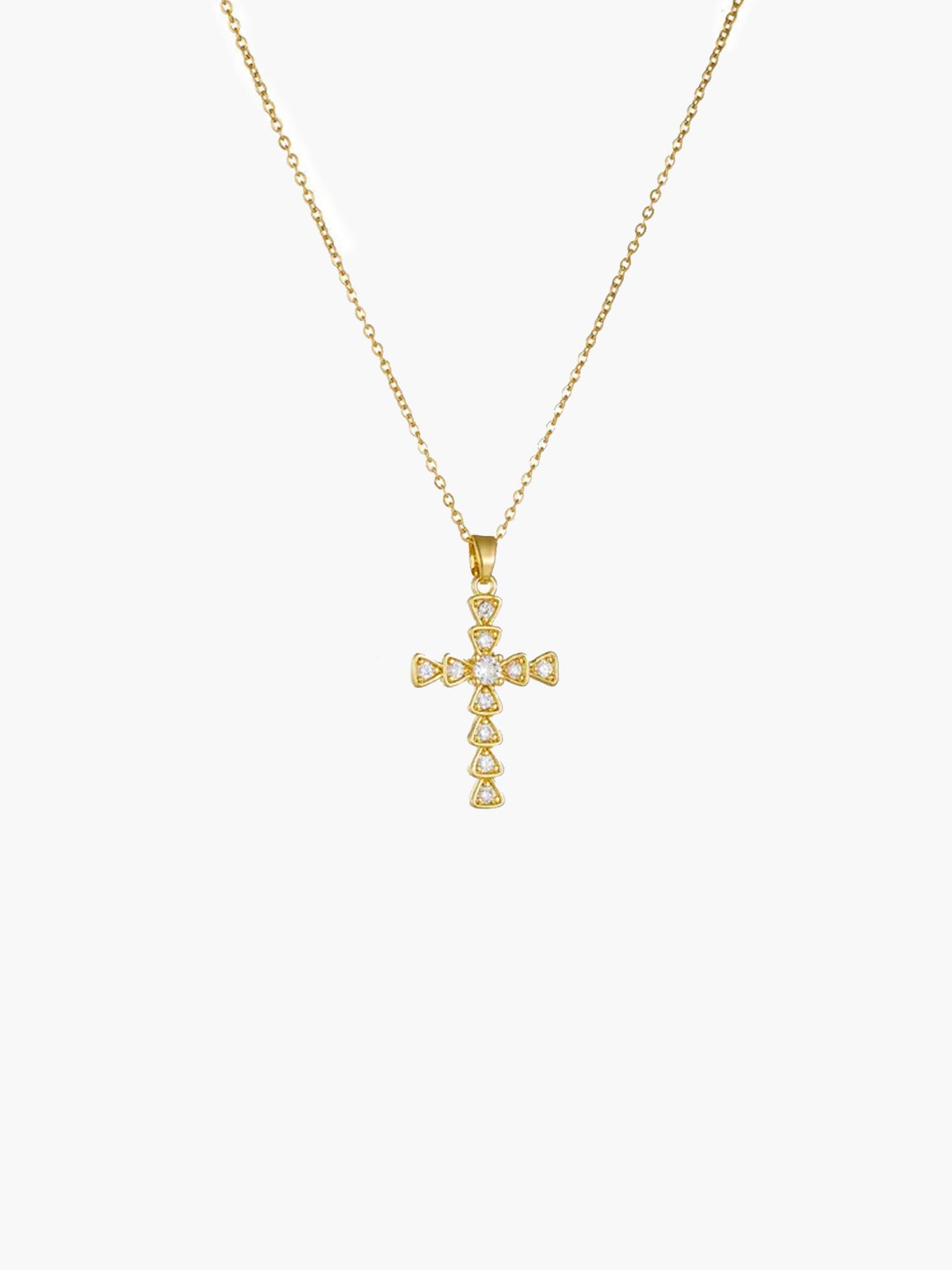 Collier Pendentif Croix en Zircon Lucy