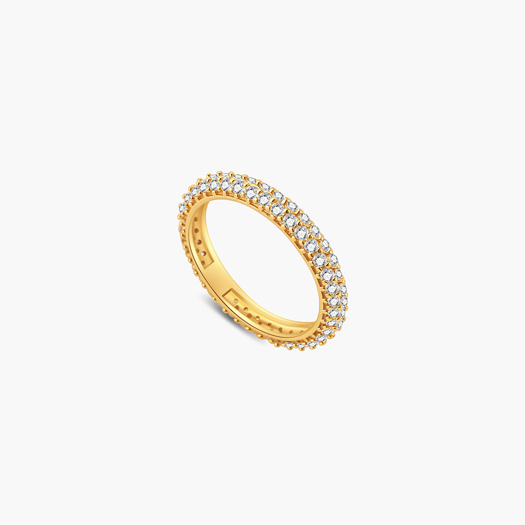 Zeya Crown-Edge Rhinestone Band Ring