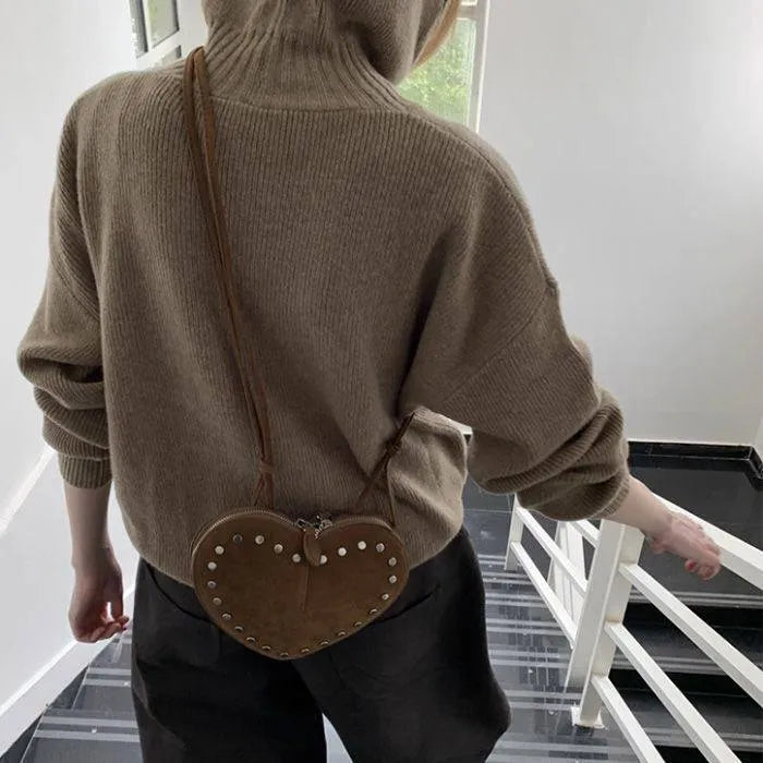 Sac bandoulière Esther vintage en faux suède