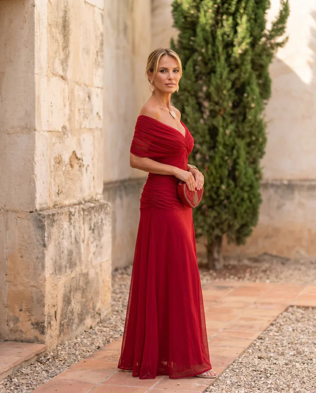 Naomi Mesh Maxi Dress
