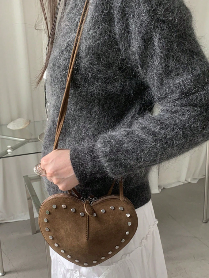 Sac bandoulière Esther vintage en faux suède