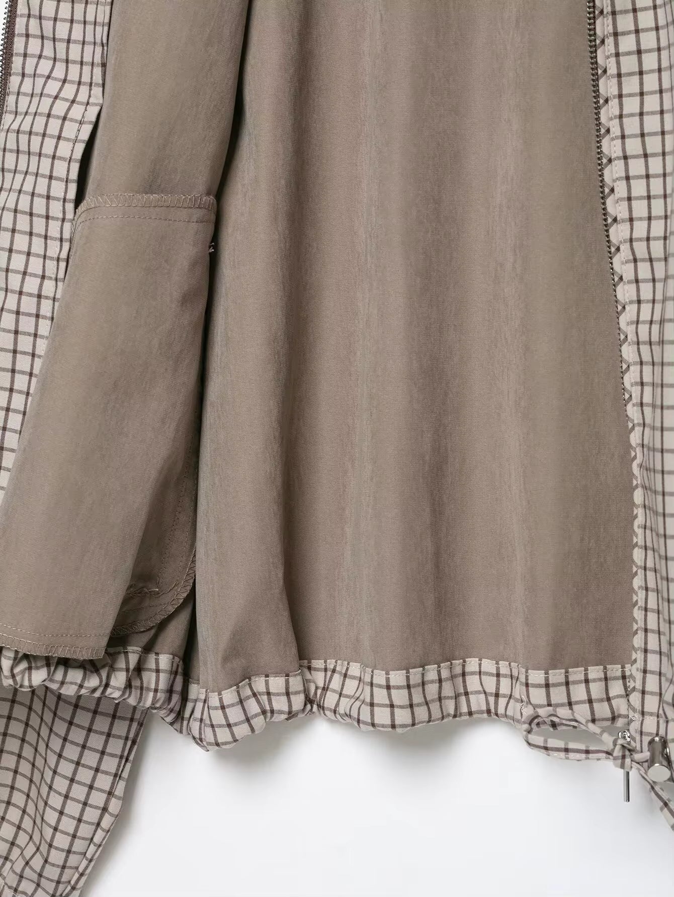 Ellie Plaid Cropped Hooded Jacket