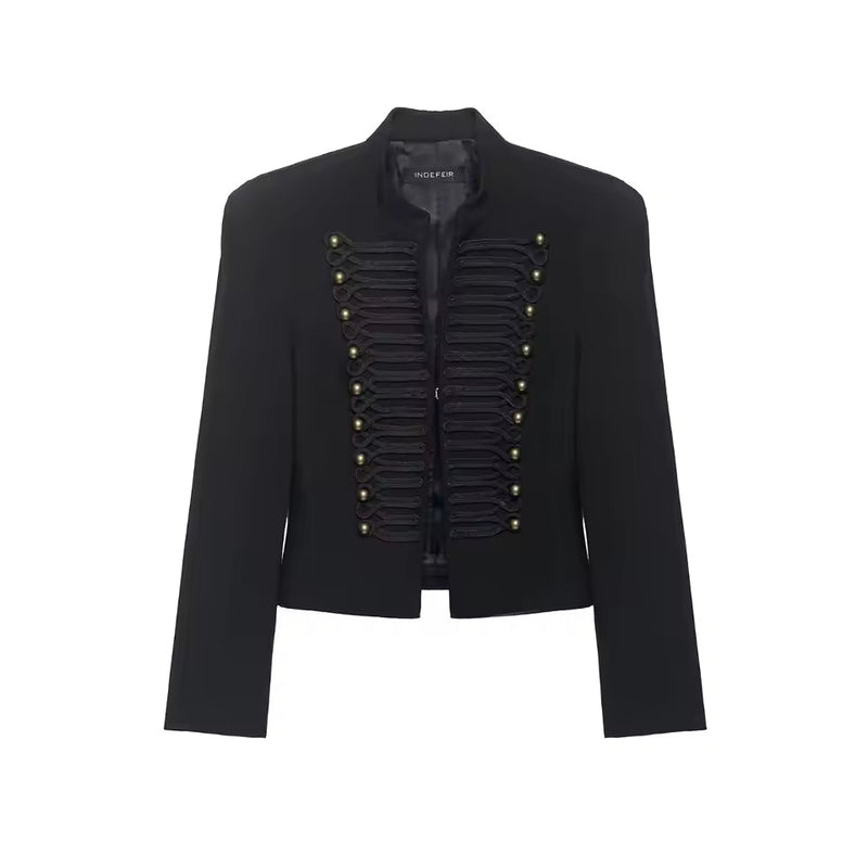ZEYA Denise Military Faux Leather Jacket