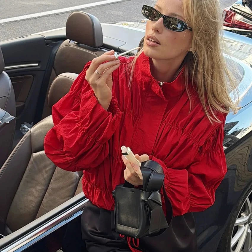 Ellie Ruched Zip Jacket