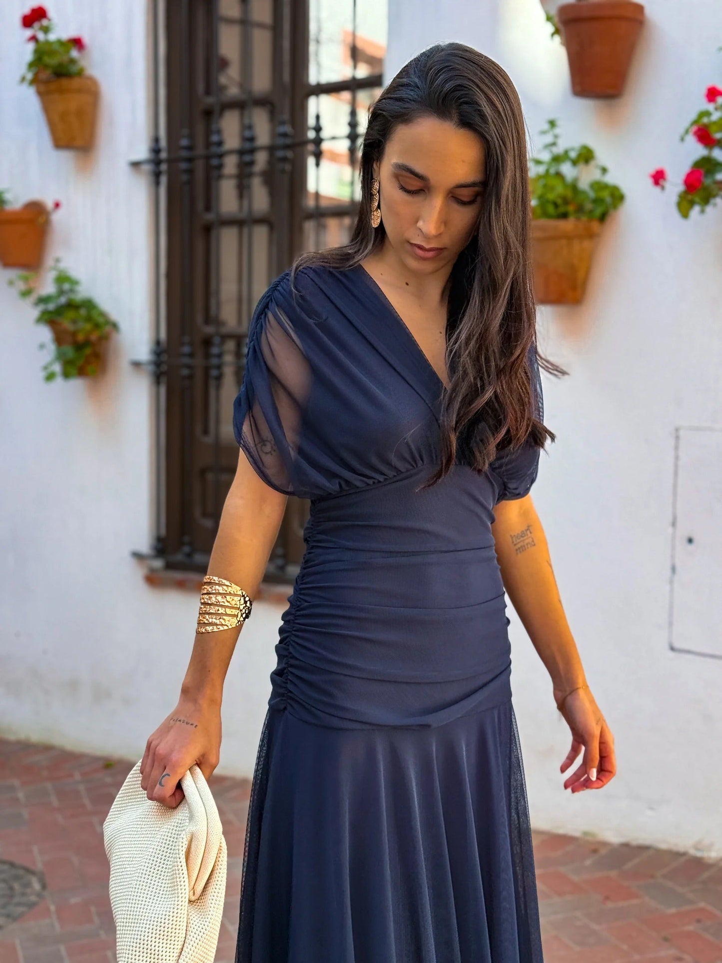 Naomi Mesh Maxi Dress