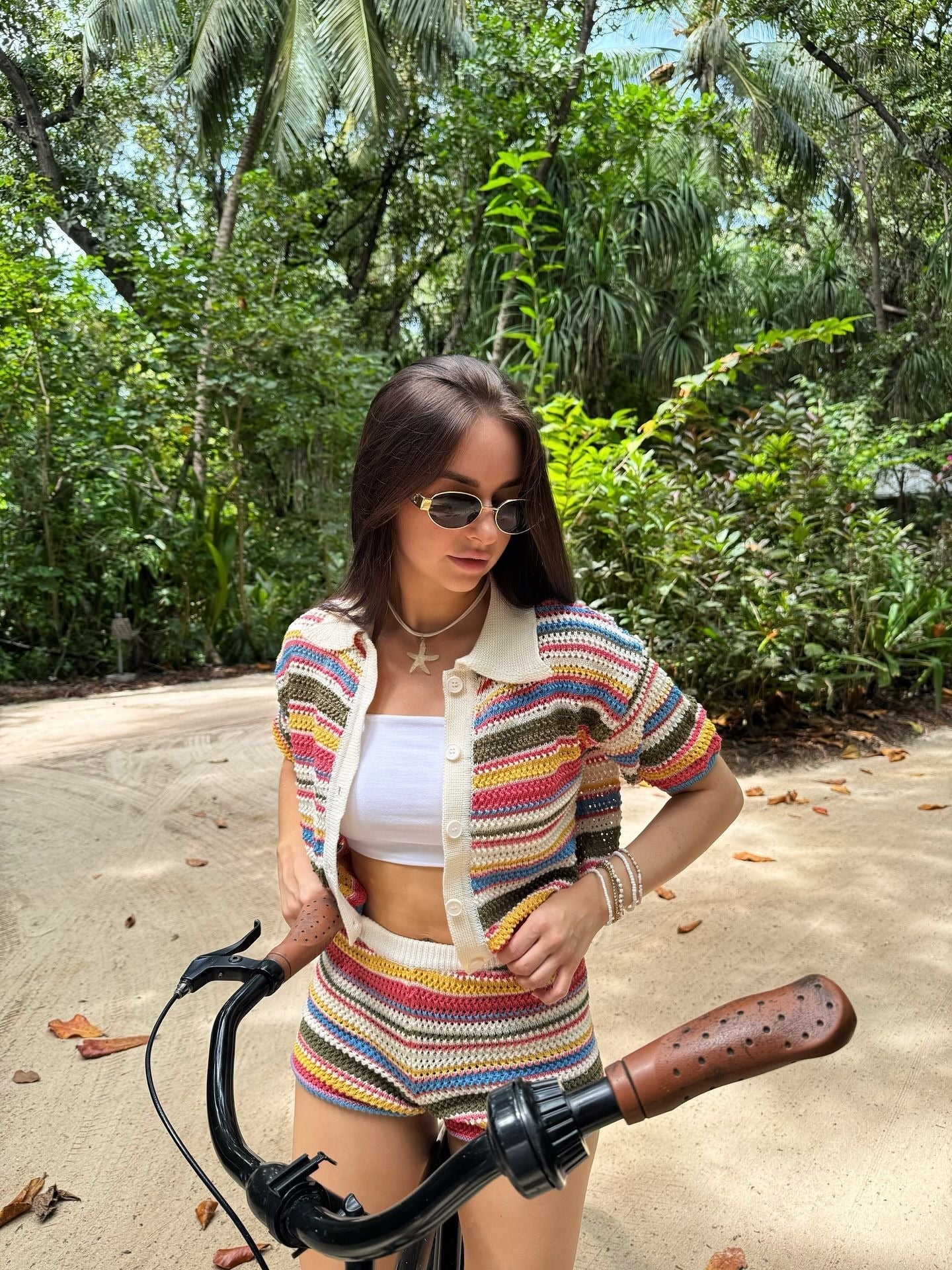 Iris ensemble crochet rayé