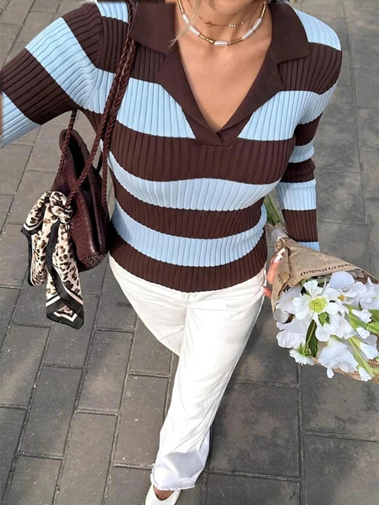 Pull en maille rayé Lara