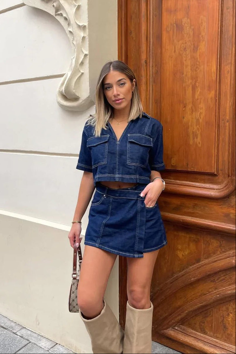 Sophie top court et ensemble skort