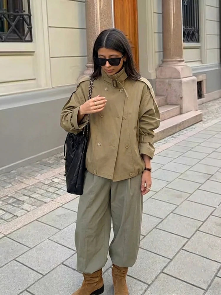 Rachel Utility Cropped Trench Coat