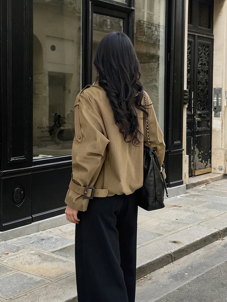 Rachel Utility Cropped Trench Coat