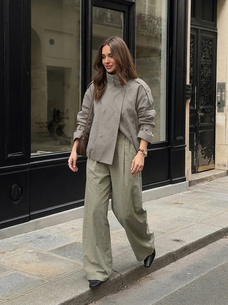 Rachel Utility Cropped Trench Coat