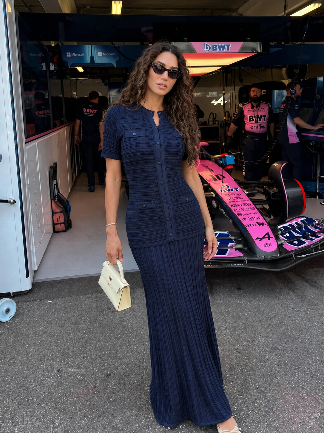 Robe longue en maille à sequins Sadie