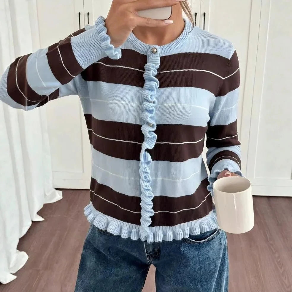 Pull-over en maille rayée Nicole