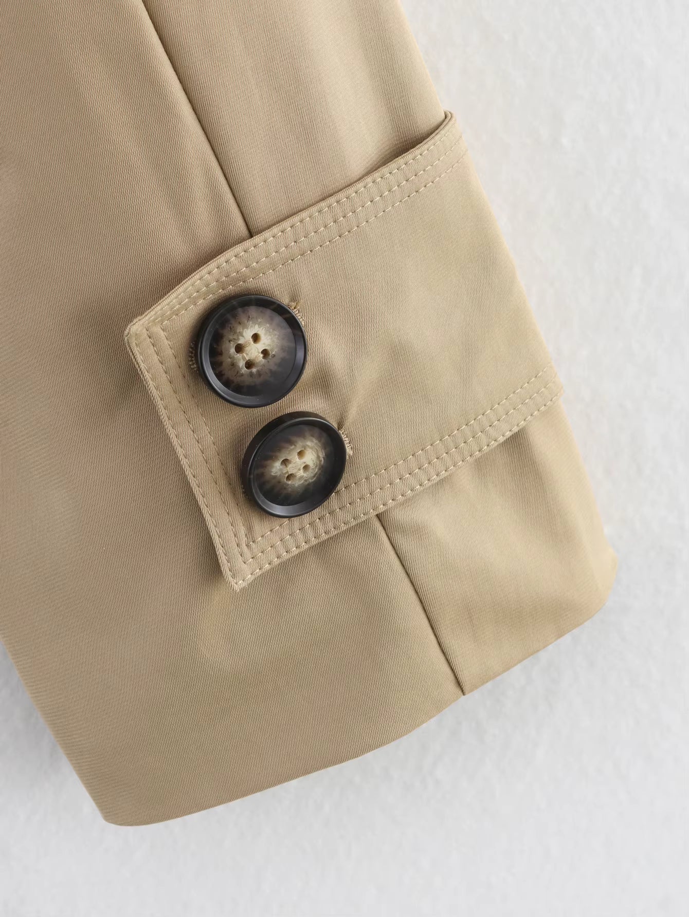 Audrey Beige Double Breasted Trench Coat