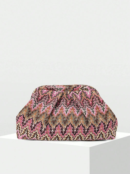 Pochette plissée Jacquard Sophia